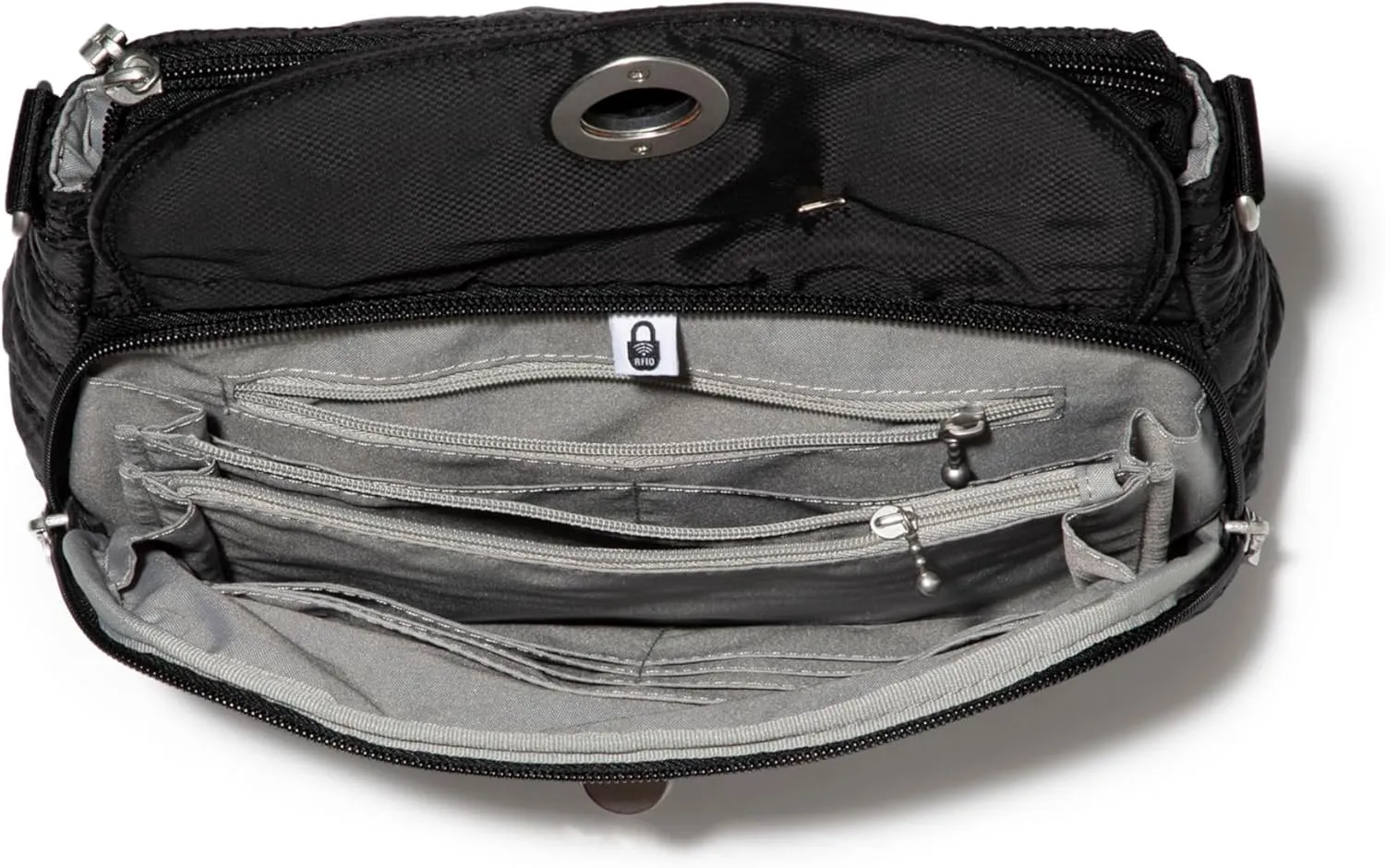 Baggallini Calais Crossbody Bags for Women 9.5"x7" Travel Handbag Purse w/RFID Front Wallet Lightweight Water-Resistant