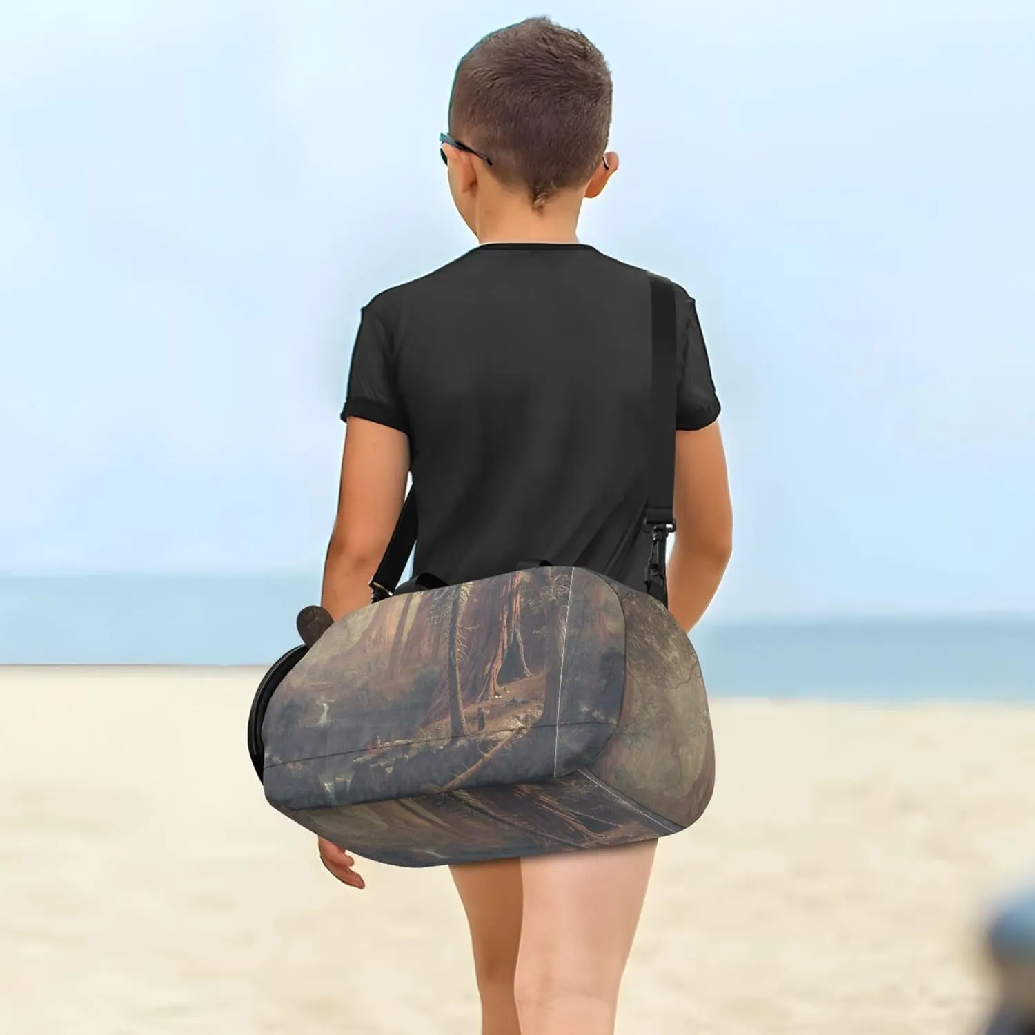 Boys Carry on Duffel Bag Albert Bierstadt Giant Redwood Trees Weekend Duffel Overnight Girls Tote Duffle Bags Travel Luggage Kids Sports