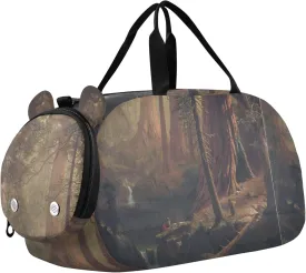 Boys Carry on Duffel Bag Albert Bierstadt Giant Redwood Trees Weekend Duffel Overnight Girls Tote Duffle Bags Travel Luggage Kids Sports