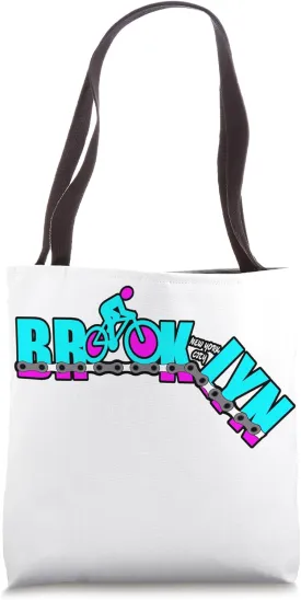 Brooklyn Cycle bike chain link new York city graphic Tote Bag