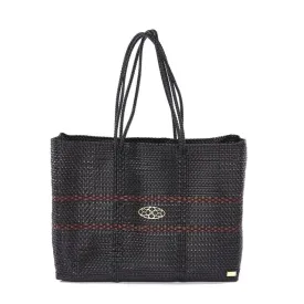 BURGUNDY BLACK TRAVEL TOTE WITH CLUTCH