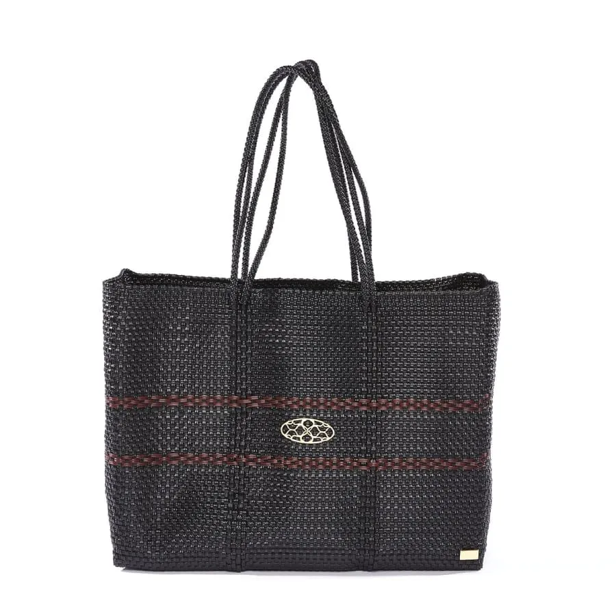 BURGUNDY BLACK TRAVEL TOTE WITH CLUTCH
