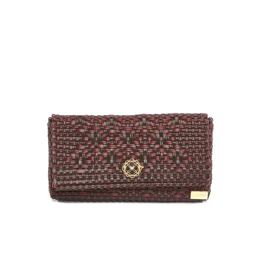 BURGUNDY BLACK TRAVEL TOTE WITH CLUTCH
