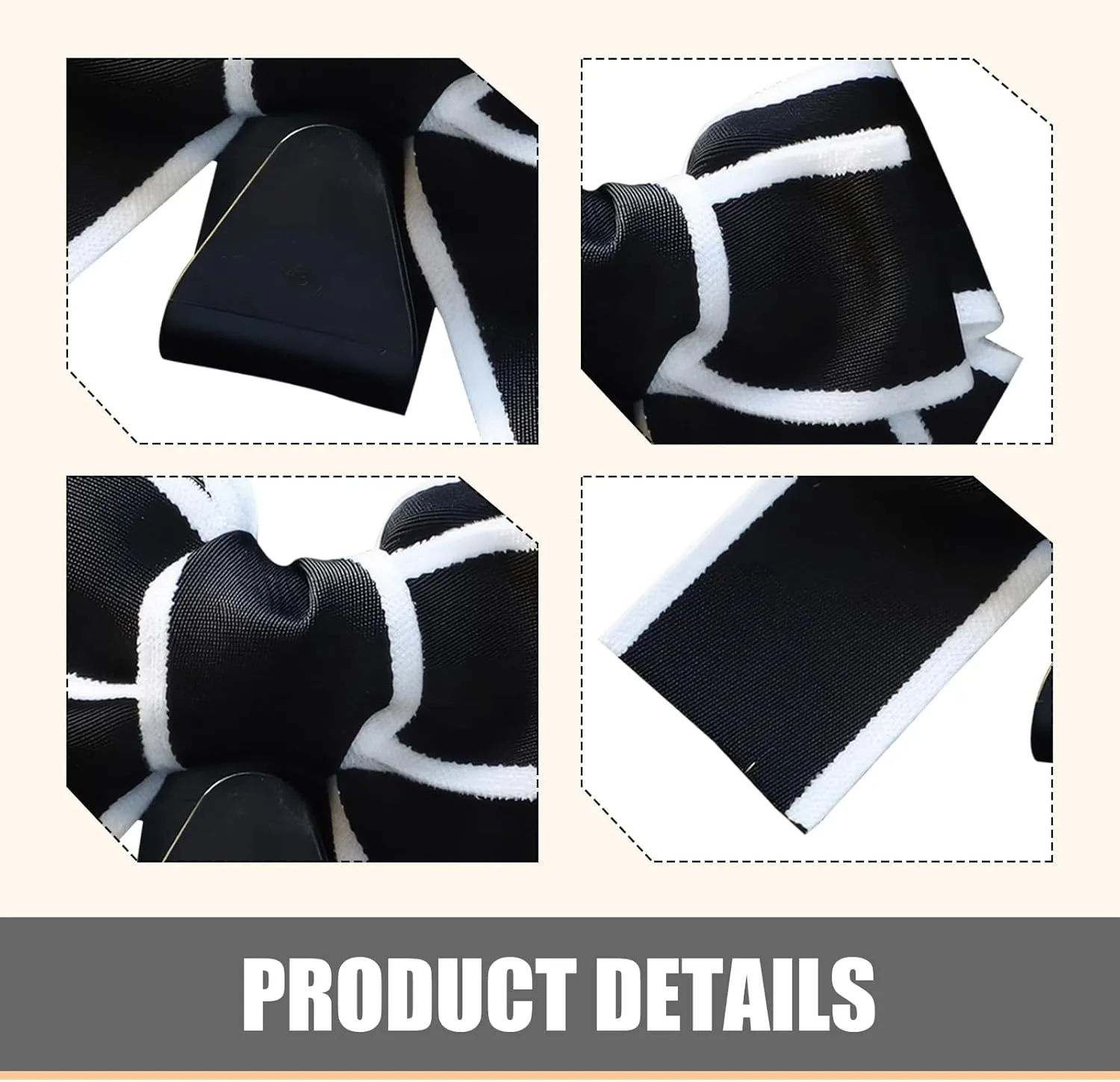 Car Bow Back Seat Headrest Hooks, Cute Creative Hidden Decoration Hanging Organizer, Multi-function Backpack Grocery Bag Hanging Organizer, Car Portable Storage Accessories (Black)