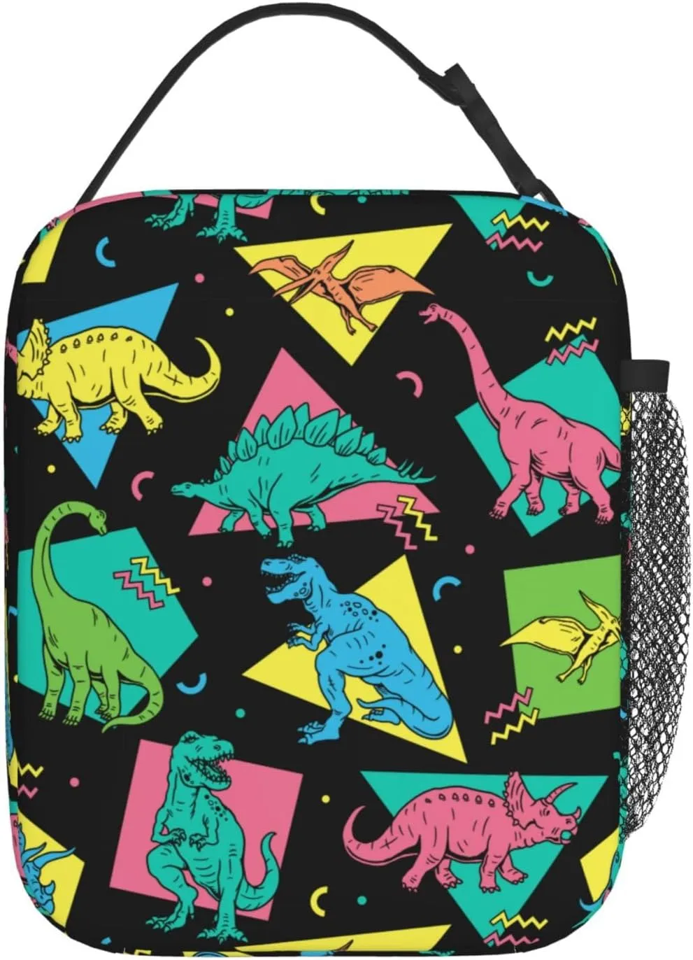 Cartoon Dinosaurs Lunch Bag Lunch Box Insulated Meal Bag Food Container for School Work Picnic Travel