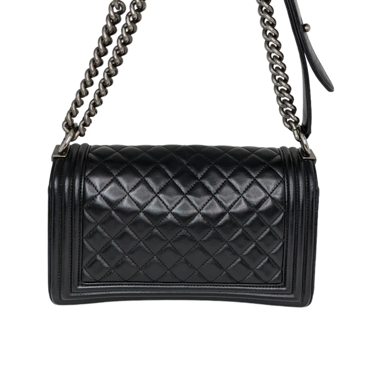 Chanel bag Black Quilted Calfskin Medium Boy Bag