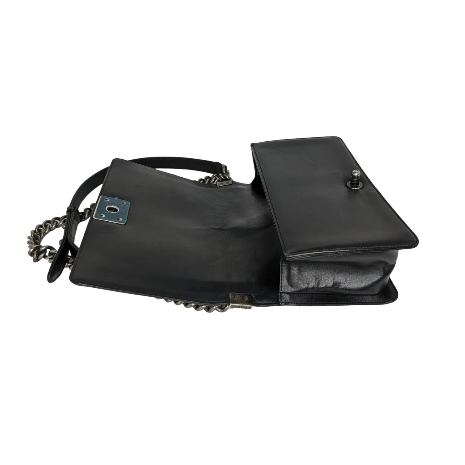 Chanel bag Black Quilted Calfskin Medium Boy Bag