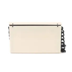 Chanel Bicolor Chain Shoulder Bag Plastic Black White Coco Mark Vintage