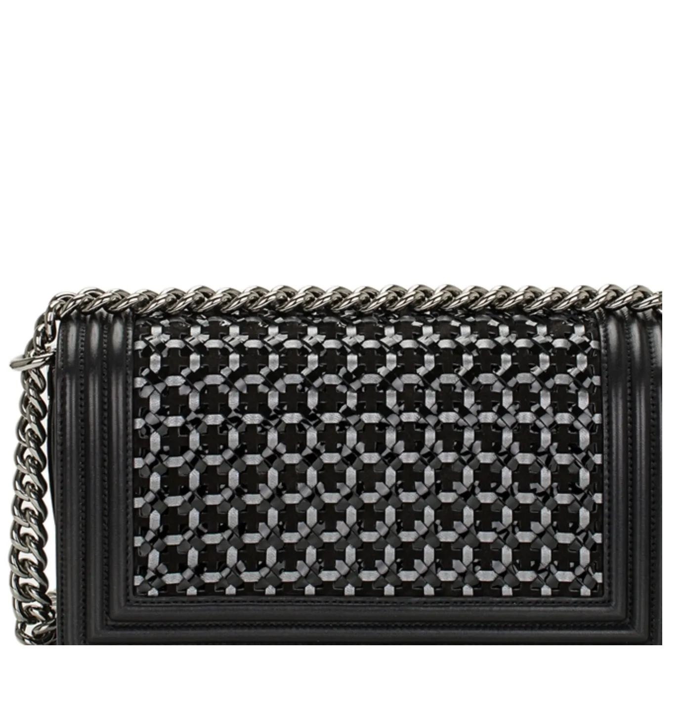 CHANEL BRAIDED BOY LAMBSKIN FLAP BAG