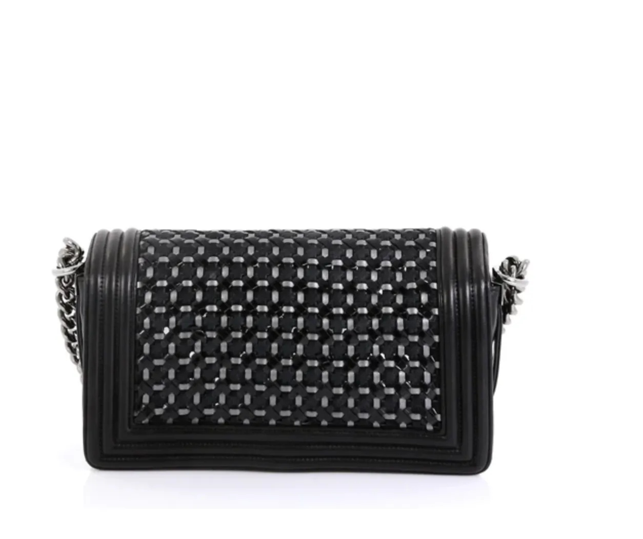 CHANEL BRAIDED BOY LAMBSKIN FLAP BAG