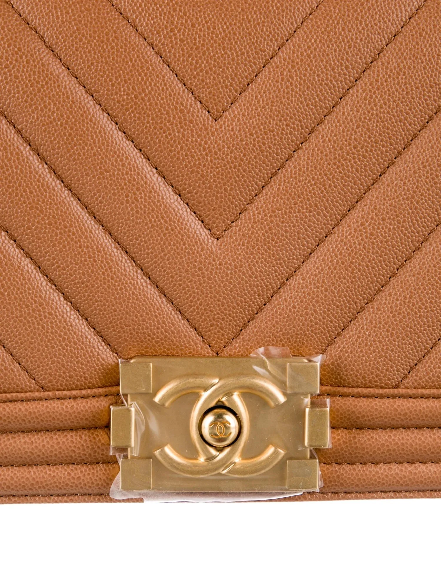 CHANEL CC MEDIUM BOY CHEVRON QUILTED CALFSKIN BAG