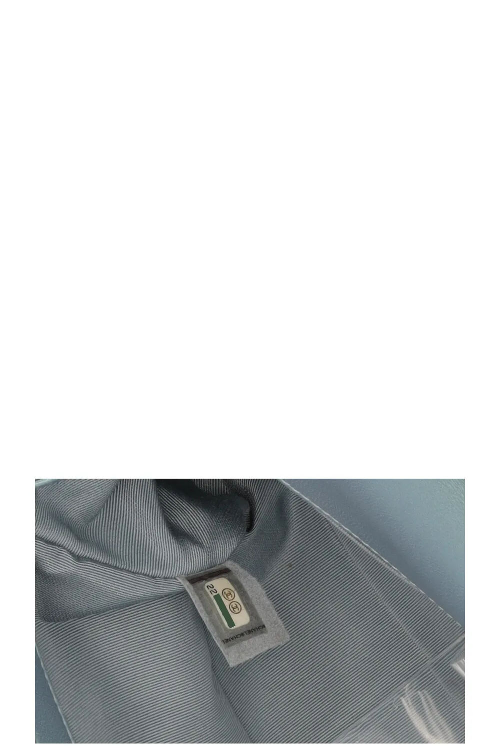 CHANEL Medium Boy Bag Iridescent Patent Blue