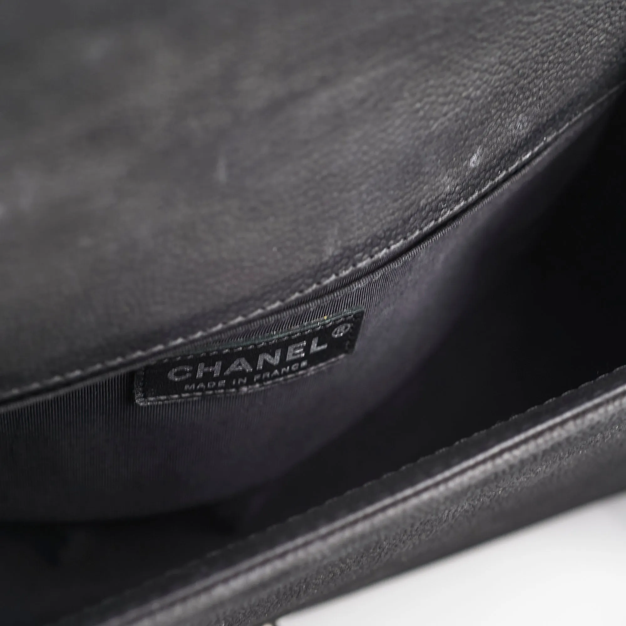 Chanel Old Medium Boy Black
