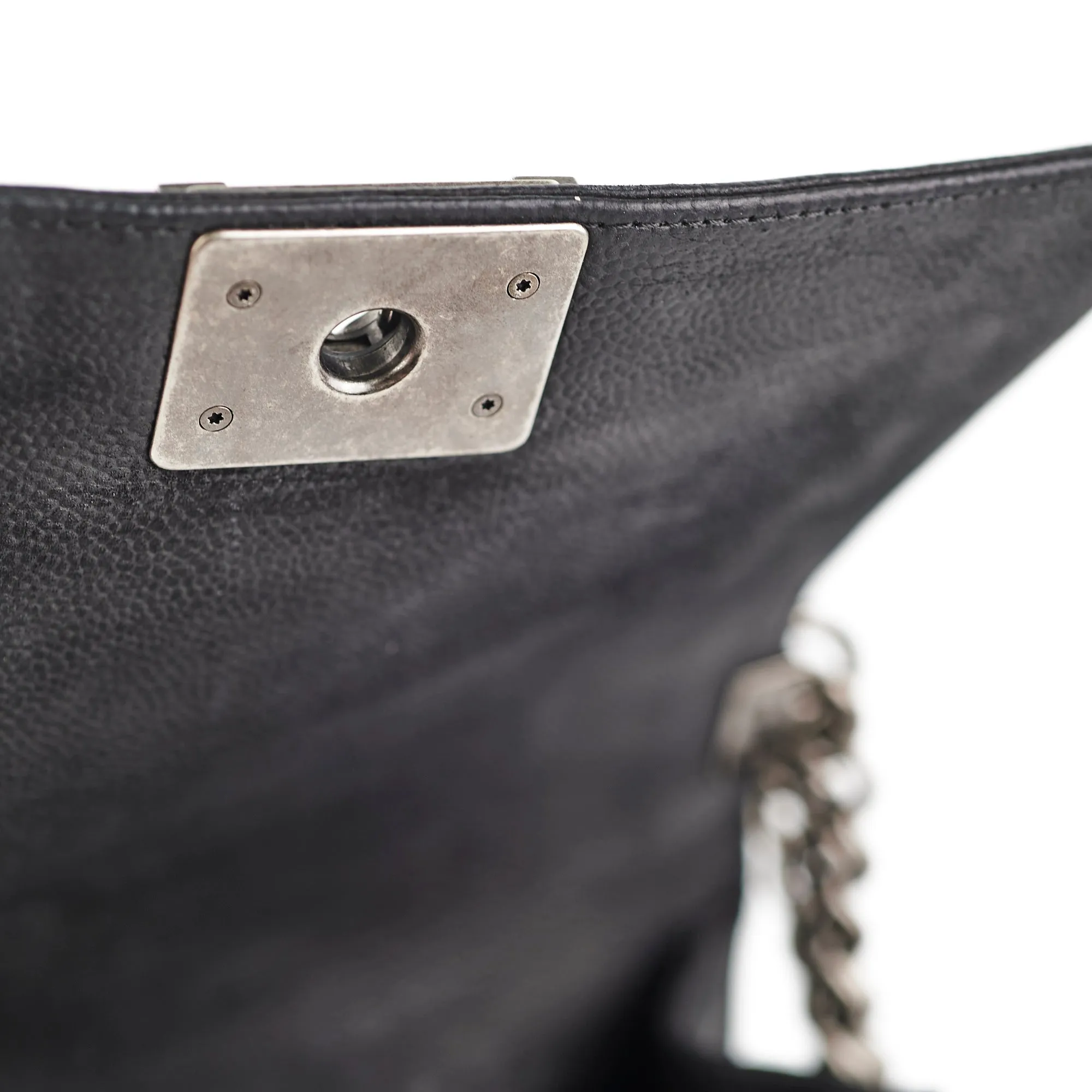 Chanel Old Medium Boy Black
