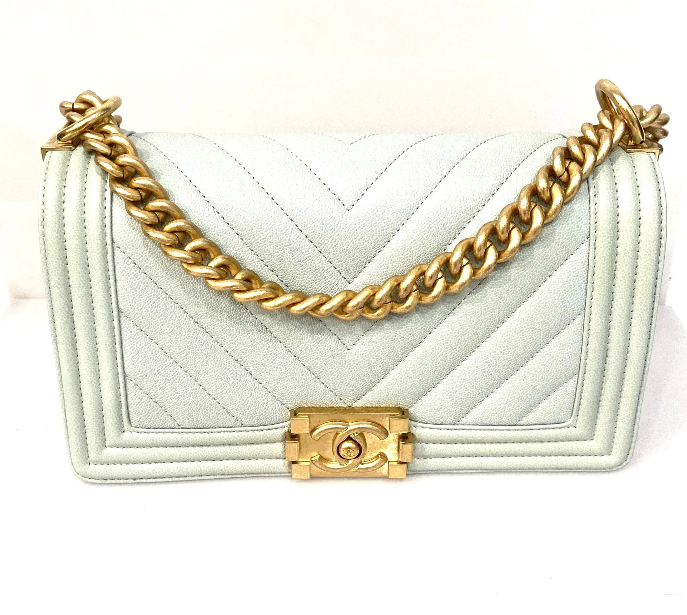 CHANEL QUILTED LAMBSKIN BOY FLAP BAG OLD MEDIUM