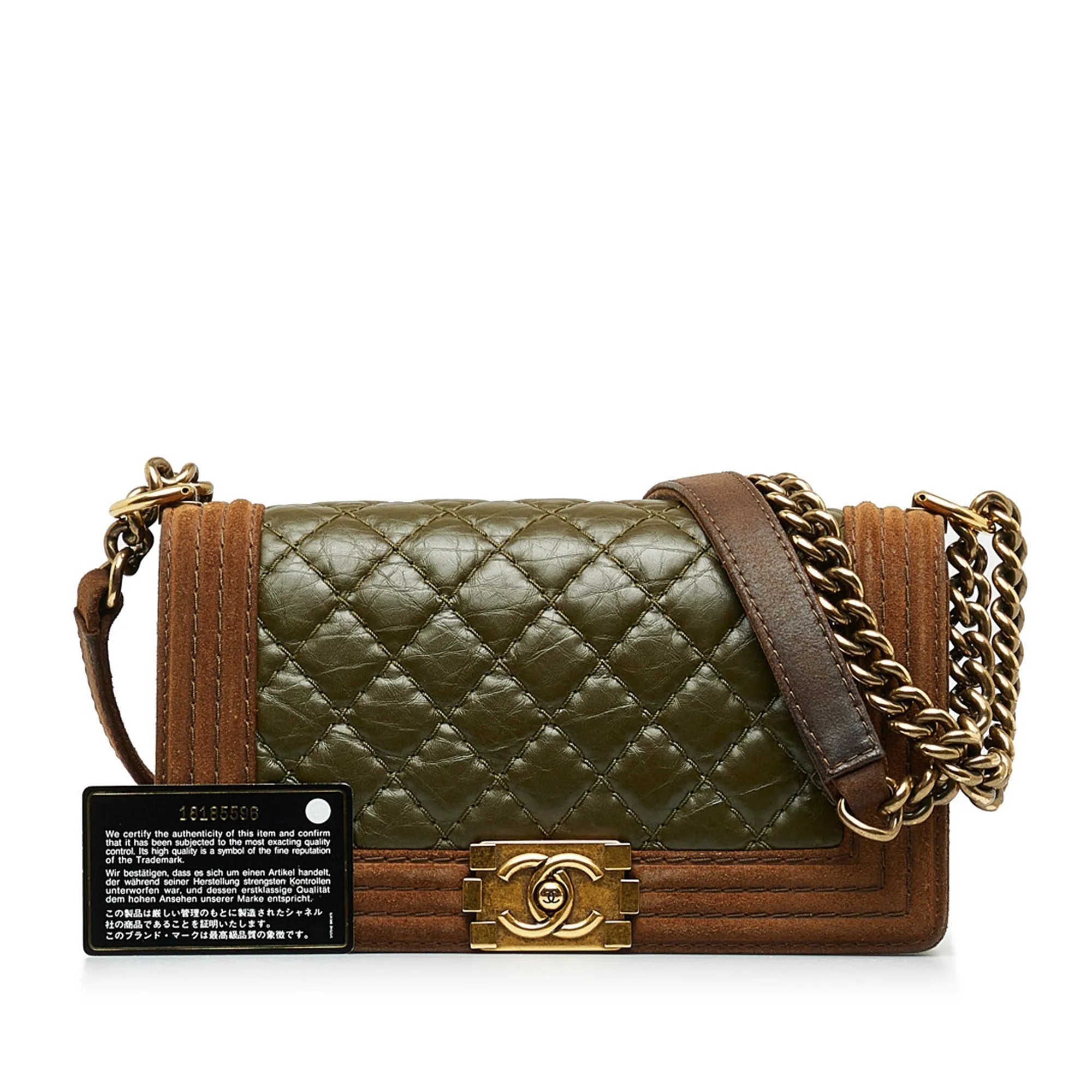 CHANEL Small Boy Aged Calfskin Flap Bag