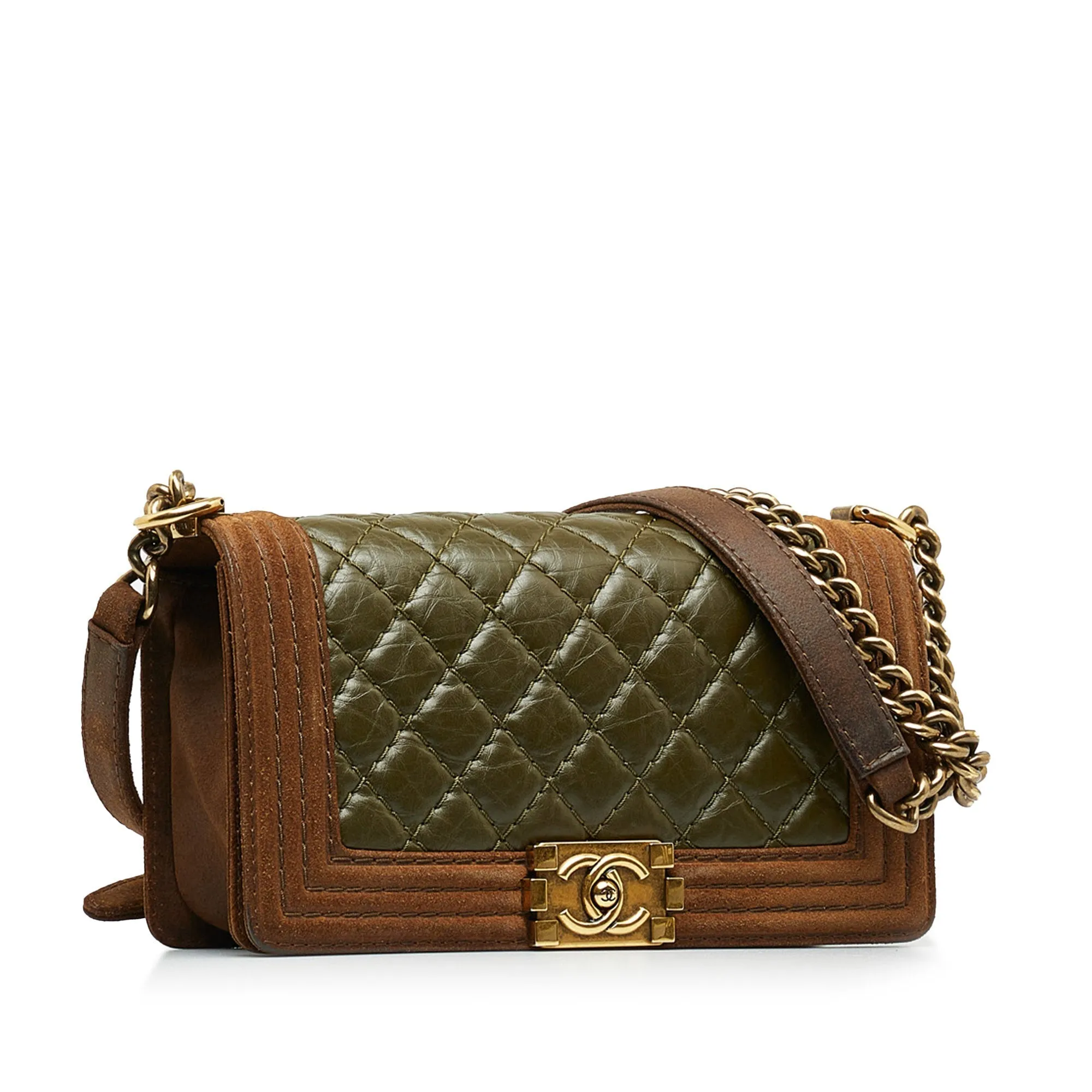 CHANEL Small Boy Aged Calfskin Flap Bag