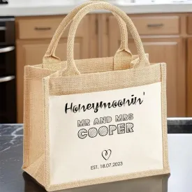 Customised 'Honeymoonin' Tote - Newlywed Couple Gift - Mrs & Mr Travel Bag