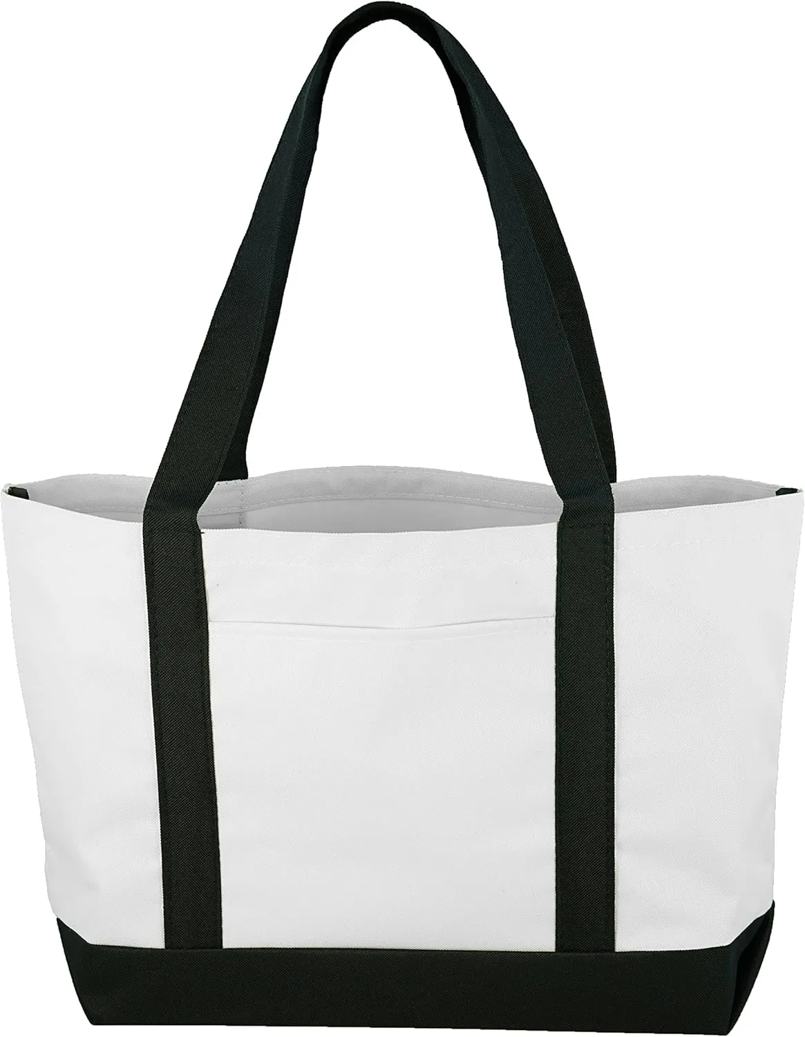 Daily Tote with Shoulder Length Handles and Outside Pocket