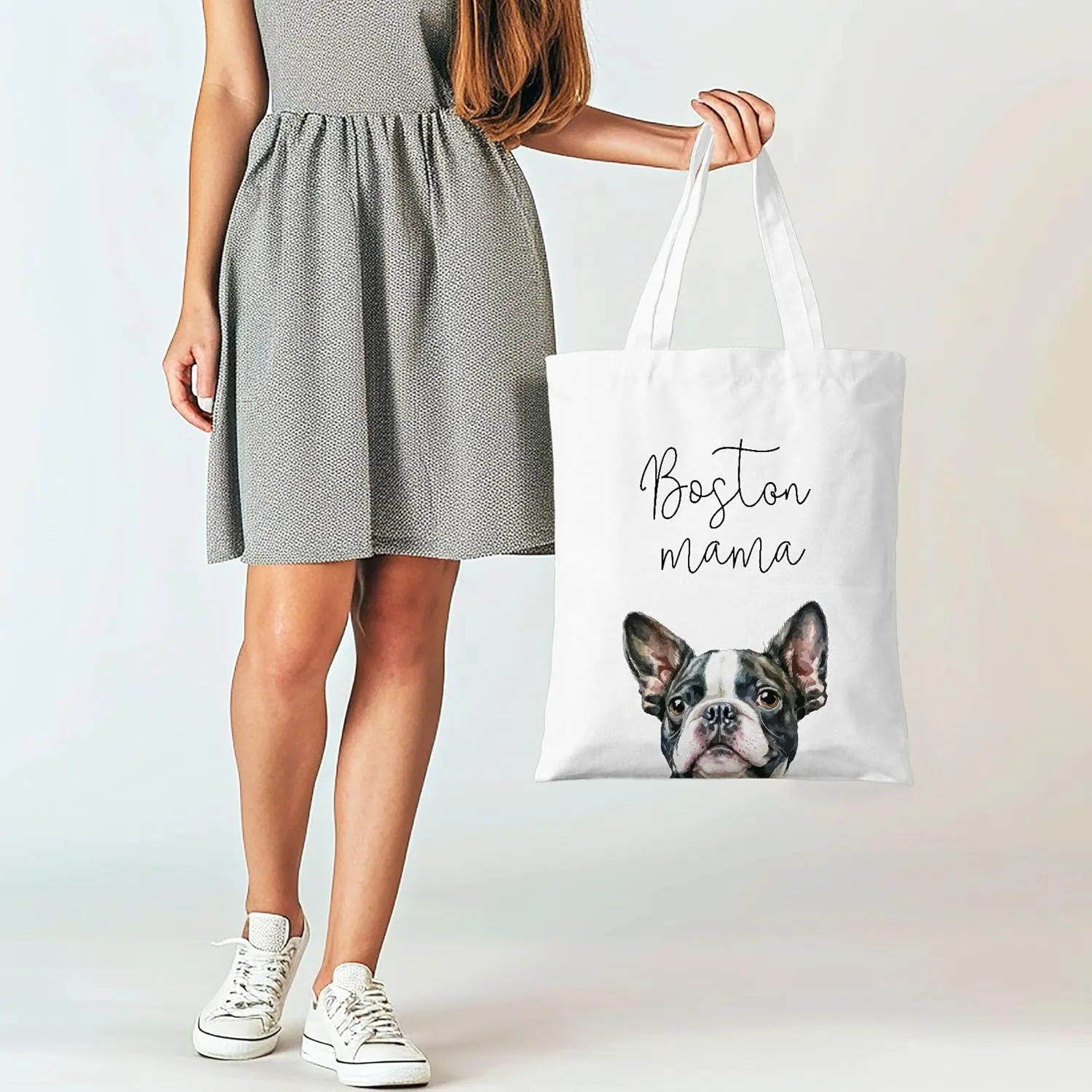Dog Mama Canvas Tote Bag for Women, Dogs Lover Gift for Dog Mom, Birthday Christmas Cute Rottweiler Gifts For Women.