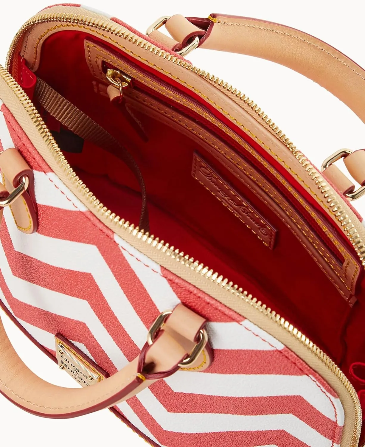 Dooney & Bourke Satchel Bags for Women, Chevron Bitsy Bag Satchel Handbag with Crossbody Strap