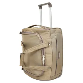 DR638 Weekend Travel Mid Size Bag Wheeled Holdall Duffle Beige