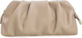 Dressy PU Clutch Purse for Women Formal Soft Pleated Vegan Leather Evening Bag for Wedding/Prom/Cocktail Party