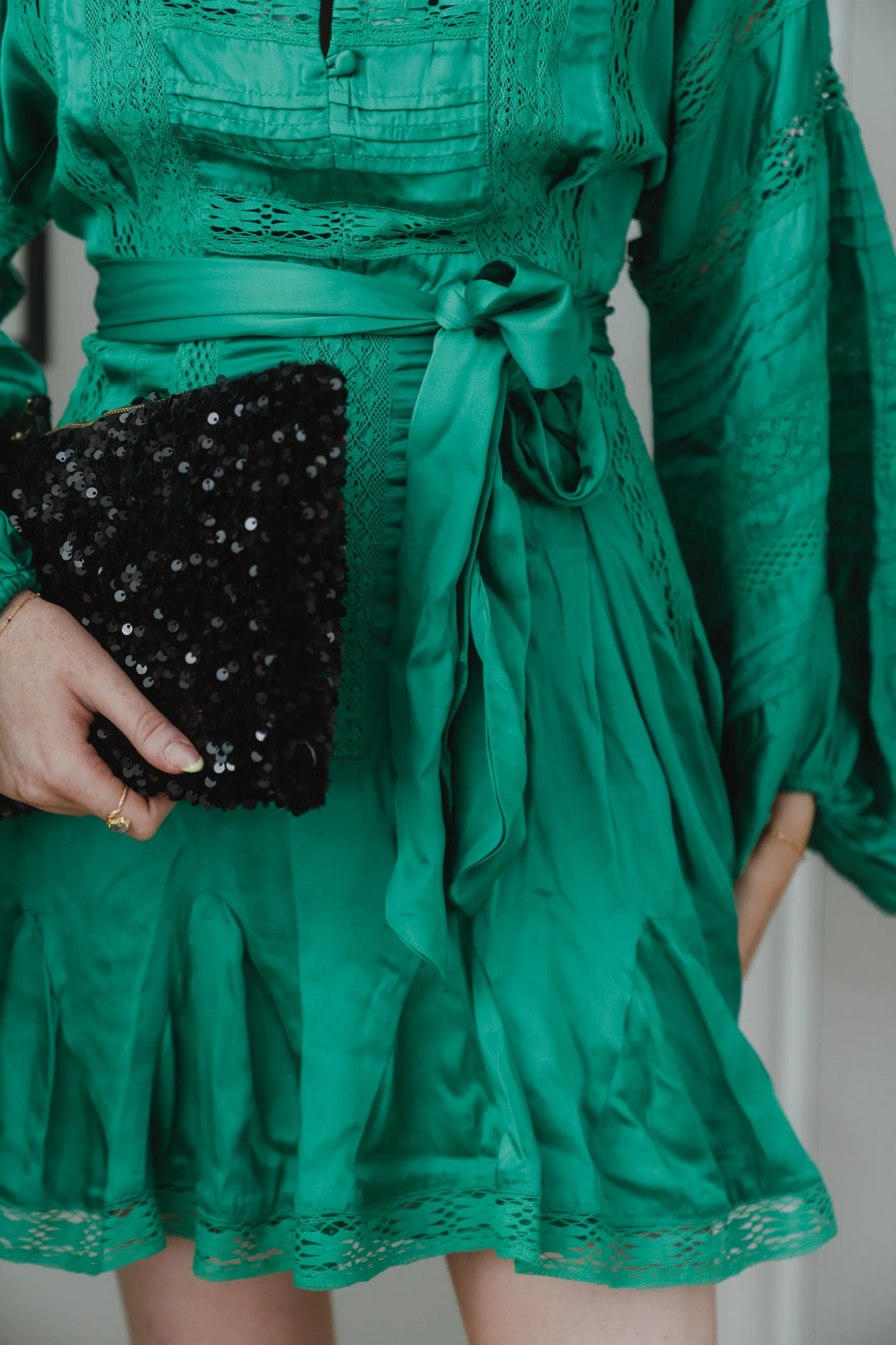 Evening Sequin Clutch - Black