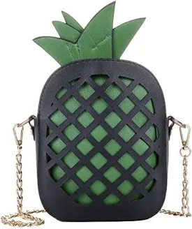 Fruit Shape Handbag PU Crossbody Metal Chain Shoulder Bag Adjustable Strap Clutch Jelly Purse