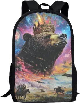 Hawapod Brown Velvet Chinchilla Book Bag For High School 17H High Cute Bookbags Kids Teens Girls Students School Backpacks