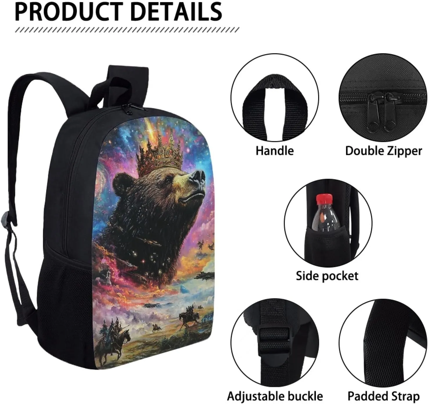 Hawapod Brown Velvet Chinchilla Book Bag For High School 17H High Cute Bookbags Kids Teens Girls Students School Backpacks