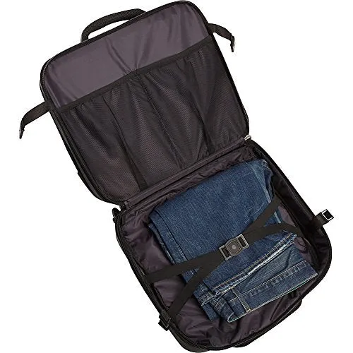 Heritage Polyester Wheeled Business Case Briefcase, Black, One Size