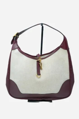 Hermes Vintage Leather&Canvas Shoulder Bag