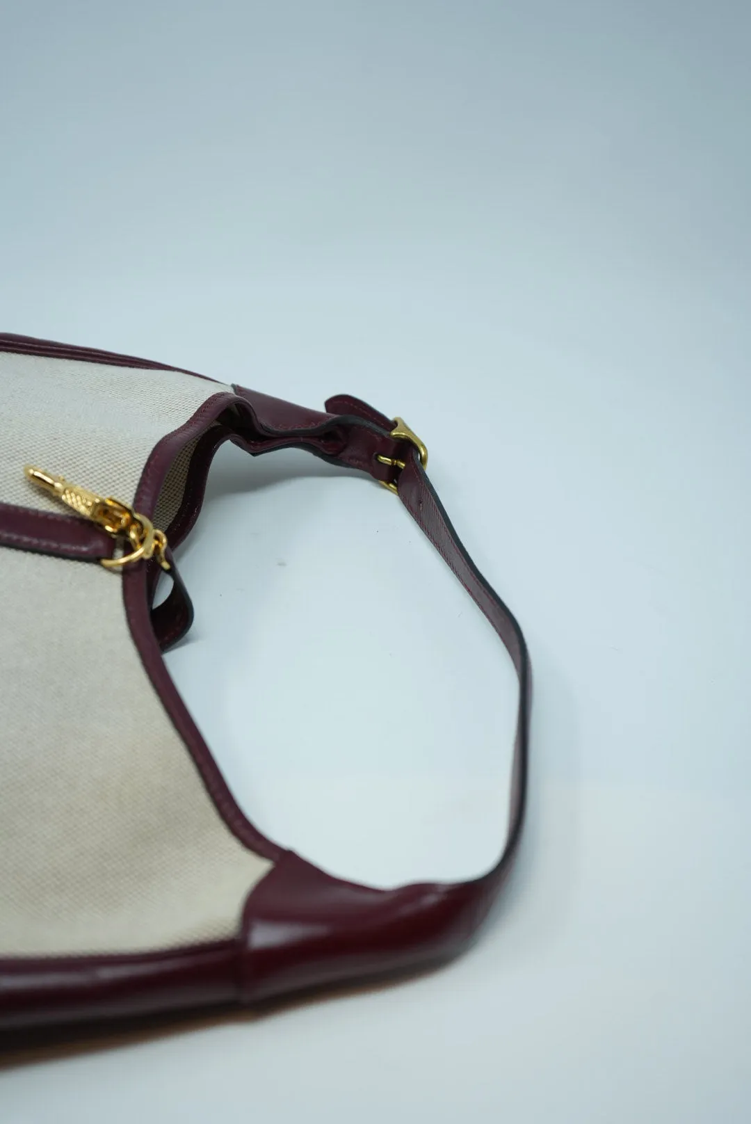 Hermes Vintage Leather&Canvas Shoulder Bag