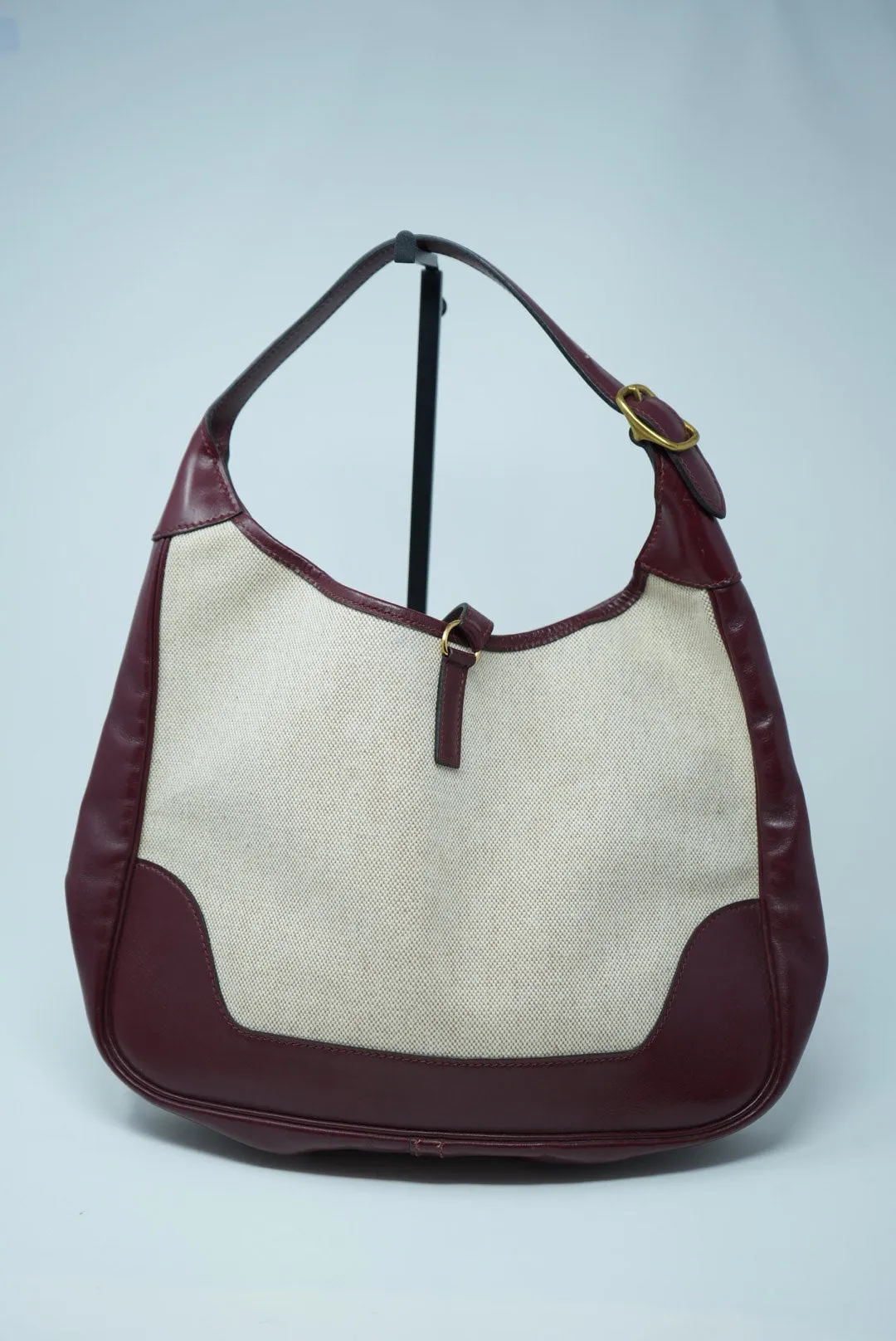 Hermes Vintage Leather&Canvas Shoulder Bag
