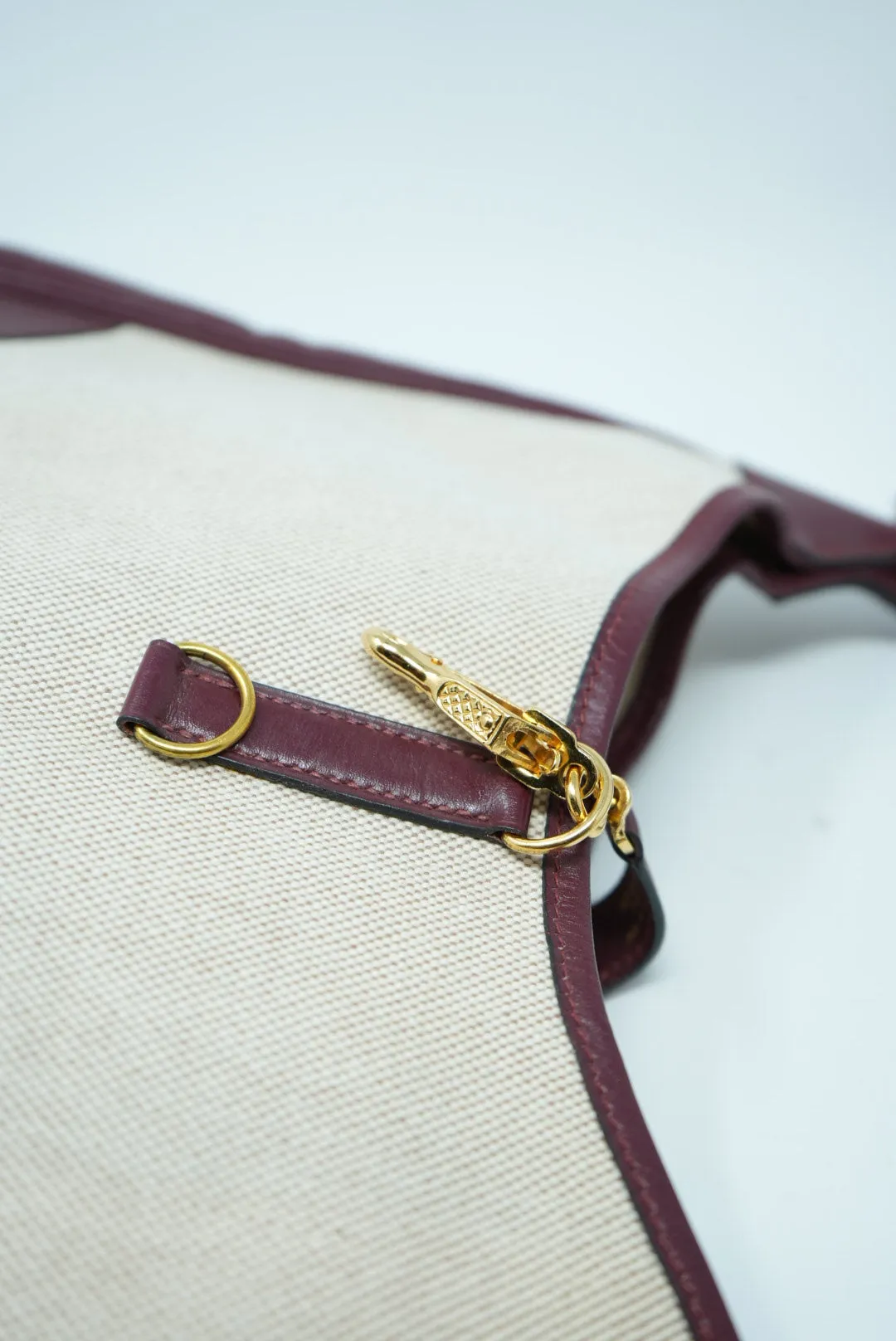 Hermes Vintage Leather&Canvas Shoulder Bag
