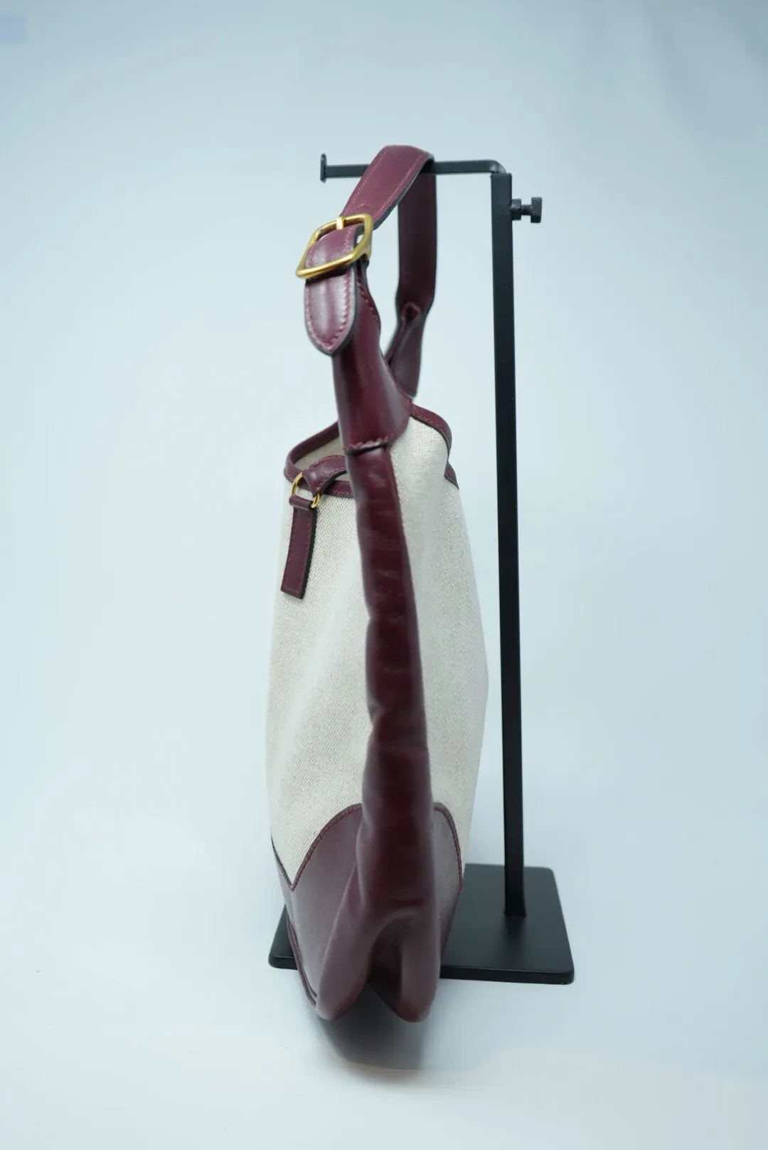 Hermes Vintage Leather&Canvas Shoulder Bag