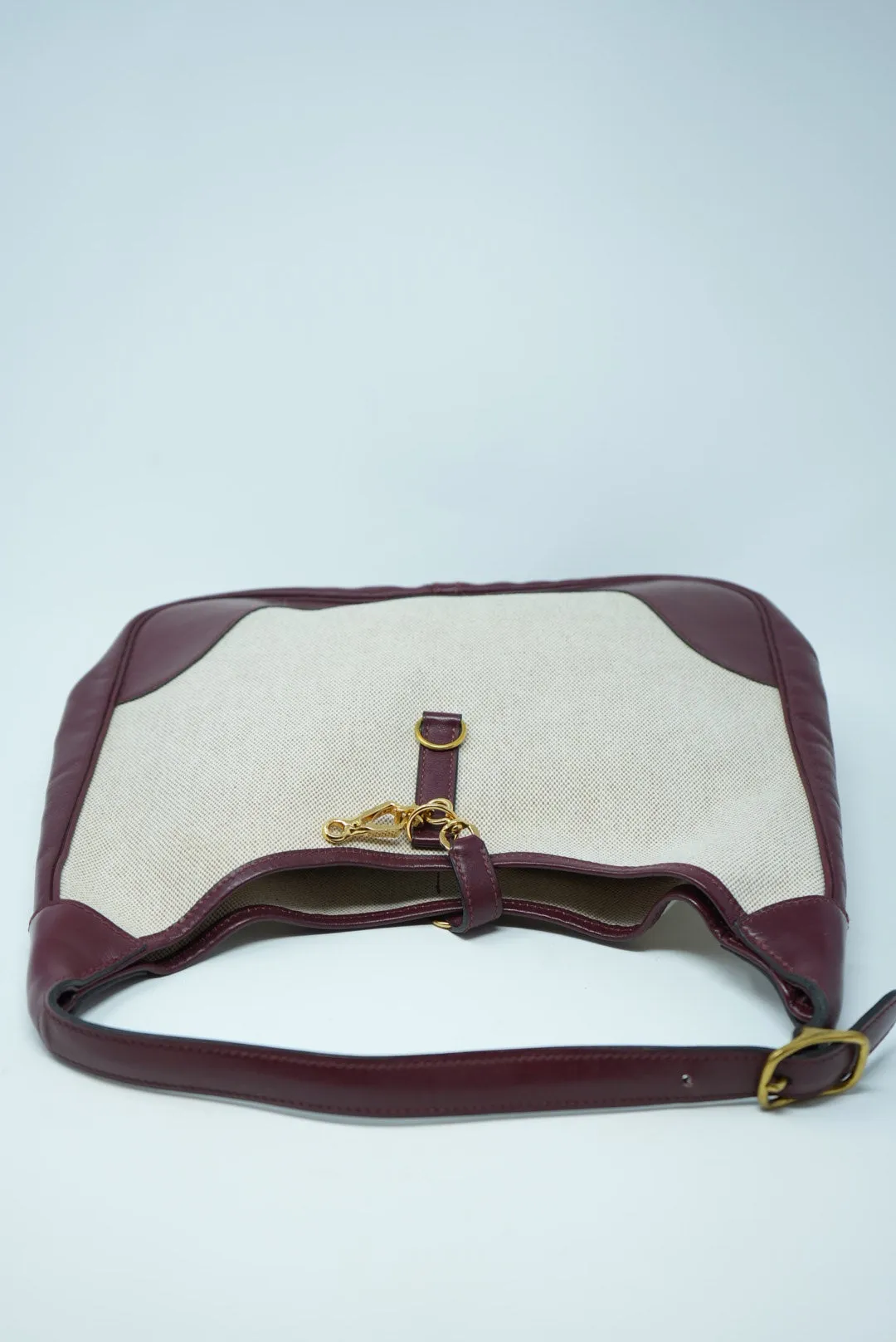 Hermes Vintage Leather&Canvas Shoulder Bag