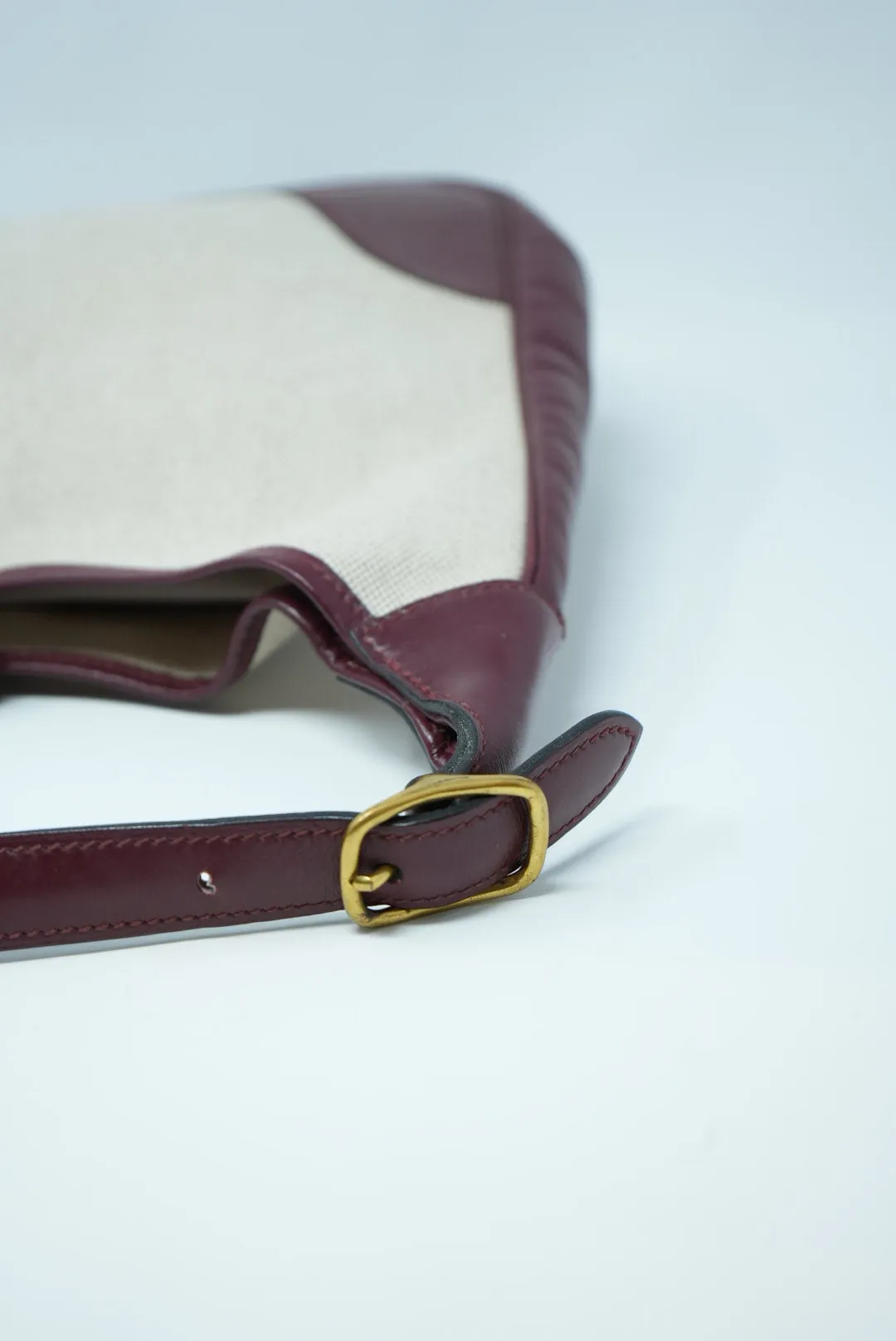 Hermes Vintage Leather&Canvas Shoulder Bag