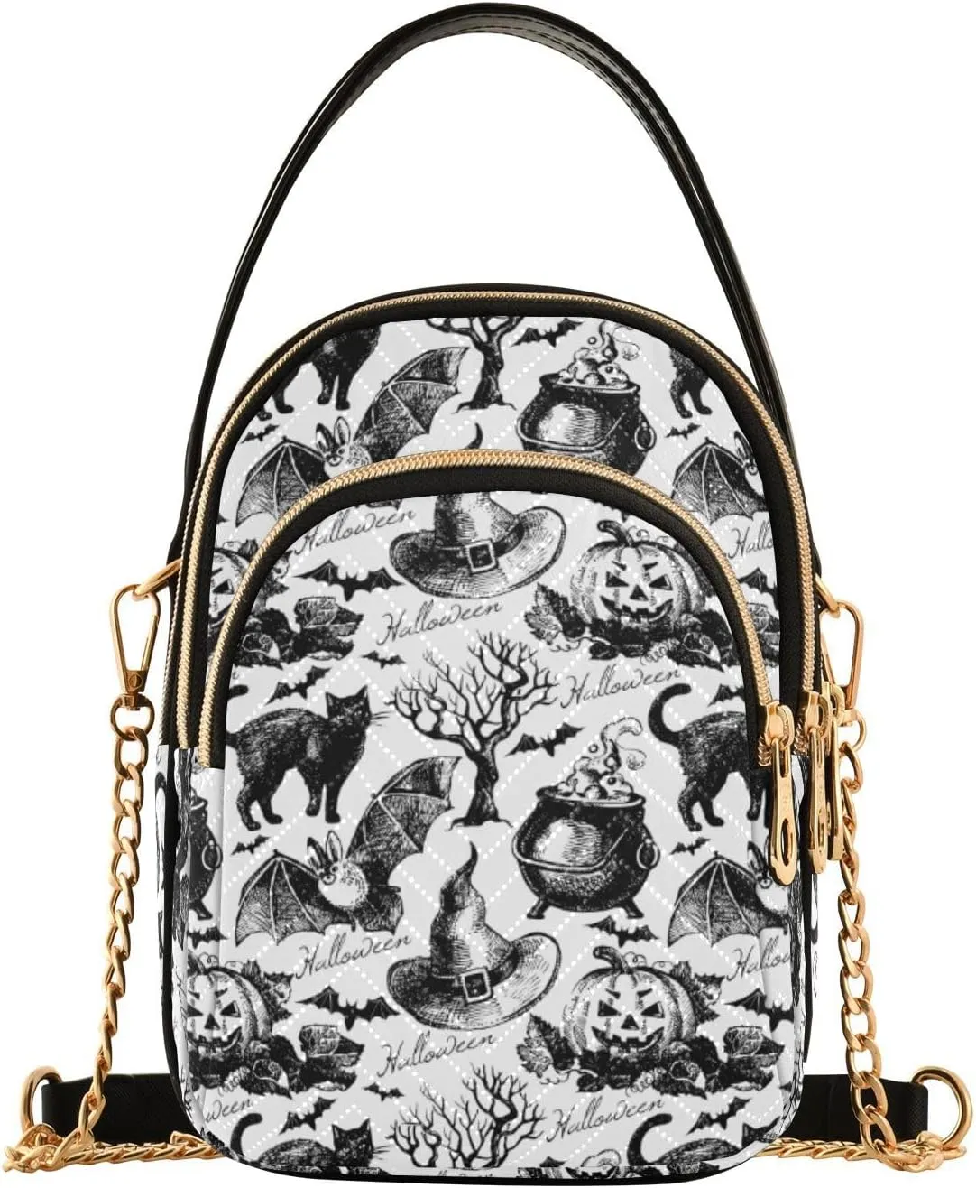Holiday Festive Cell Phone Purse Crossbody Handbag Durable Shoulder Bag Travel Pouch