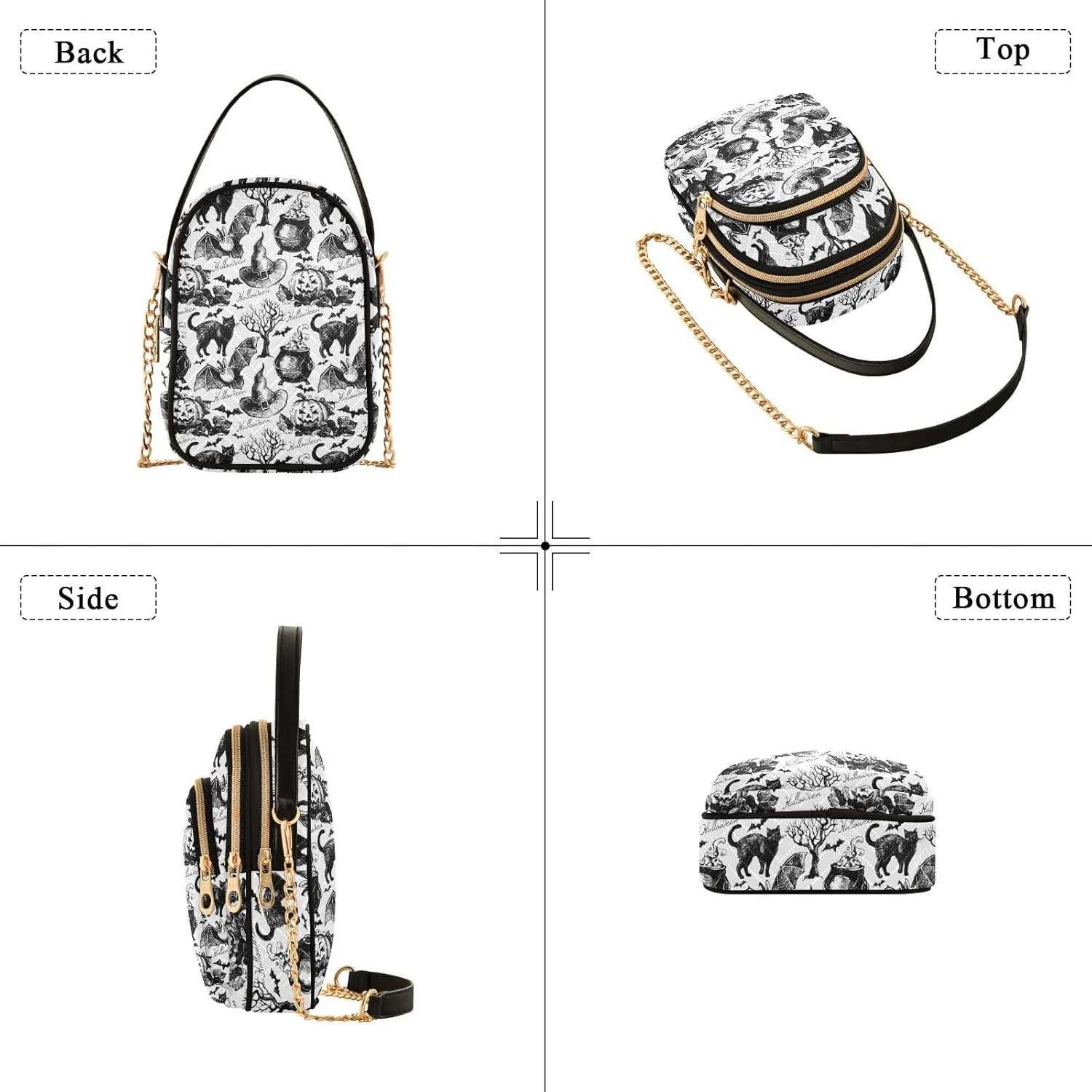 Holiday Festive Cell Phone Purse Crossbody Handbag Durable Shoulder Bag Travel Pouch