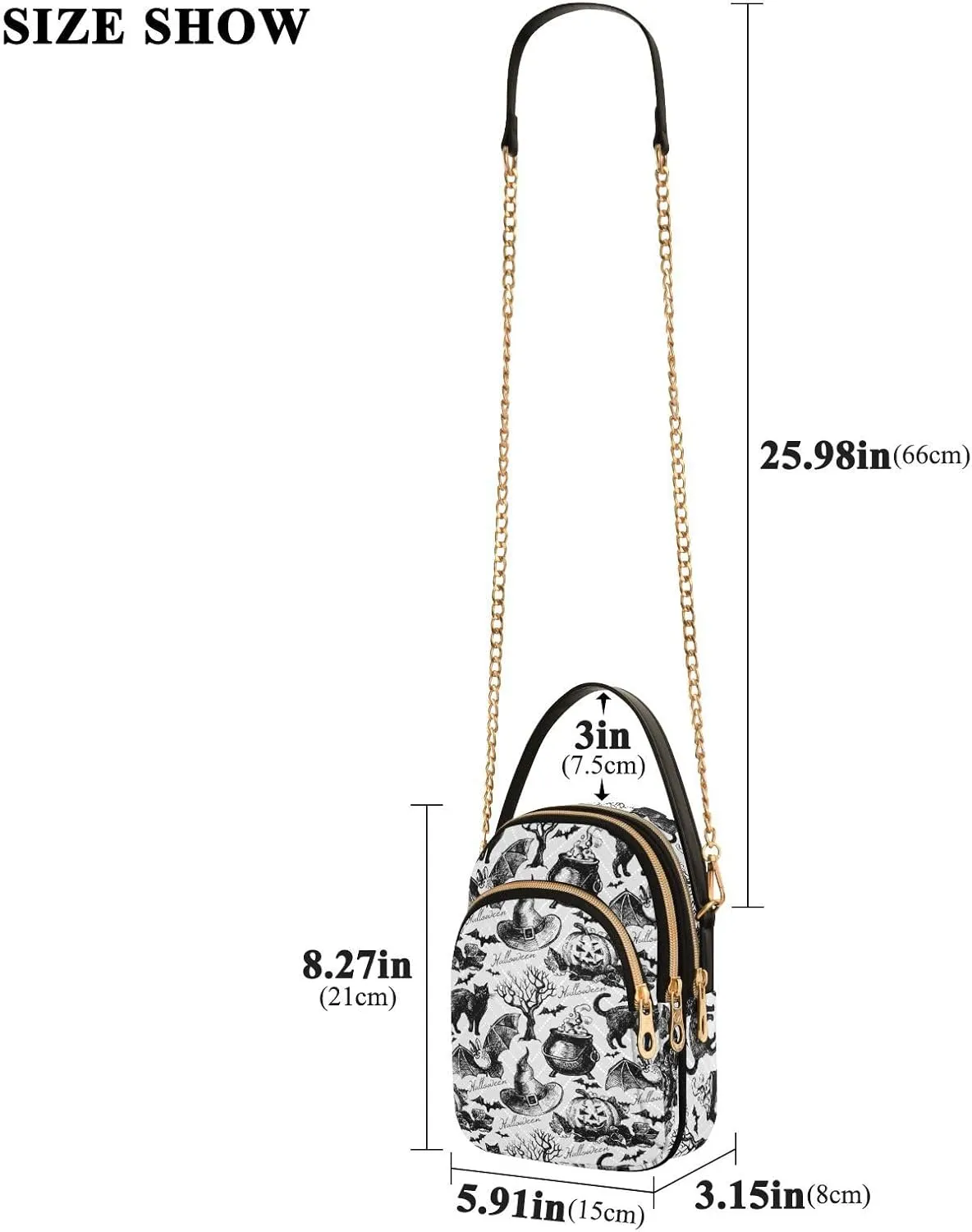 Holiday Festive Cell Phone Purse Crossbody Handbag Durable Shoulder Bag Travel Pouch