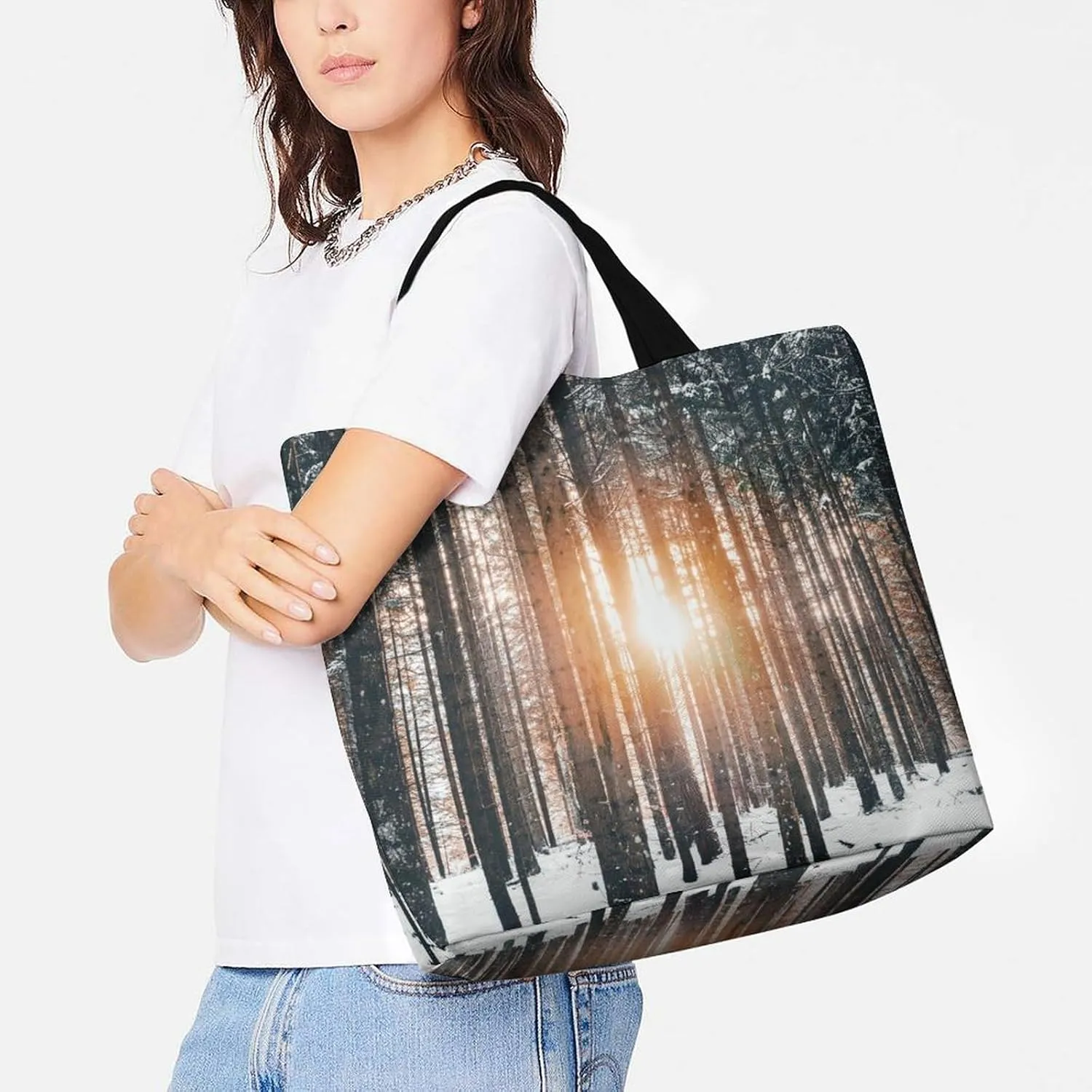 Large Capacity Shopping Tote Bag for Women, Girls