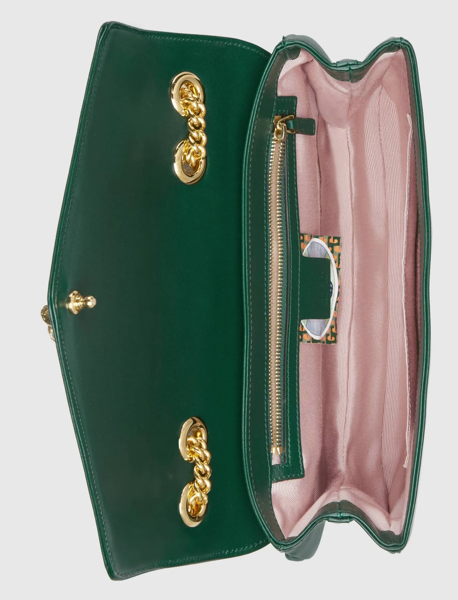 Medium Shoulder Bag with Tiger Head - Black, Red, Green, White