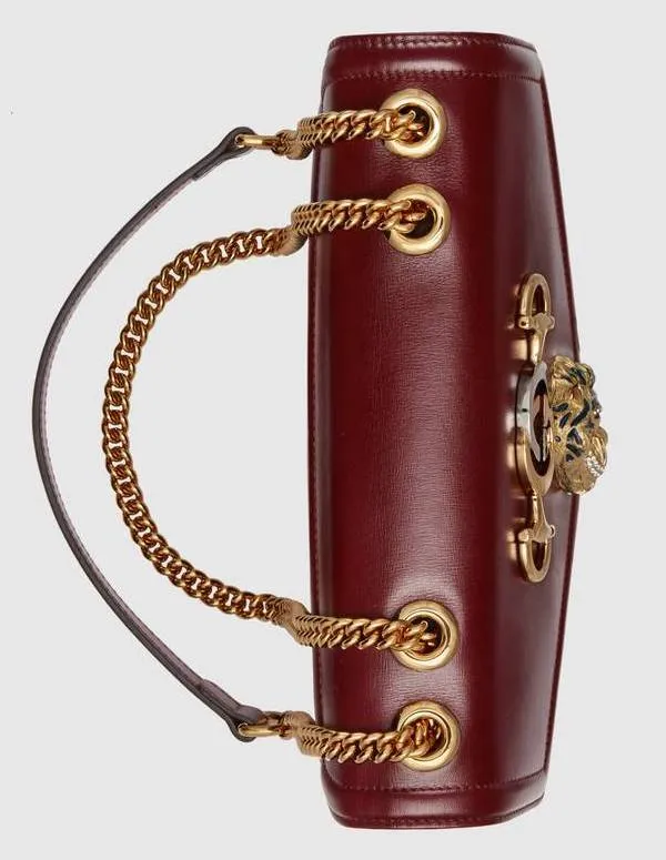 Medium Shoulder Bag with Tiger Head - Black, Red, Green, White