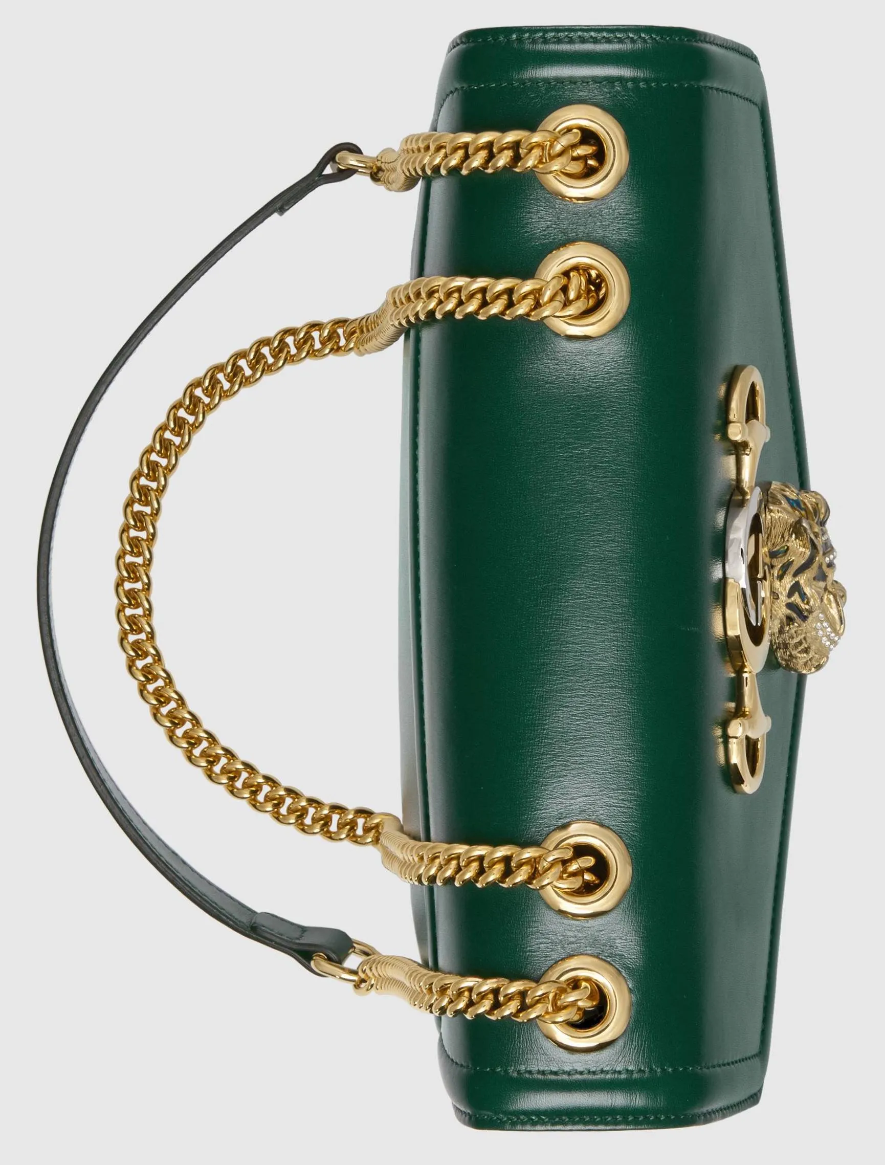 Medium Shoulder Bag with Tiger Head - Black, Red, Green, White