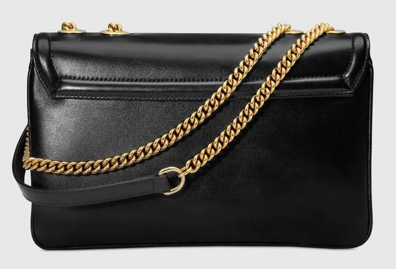 Medium Shoulder Bag with Tiger Head - Black, Red, Green, White