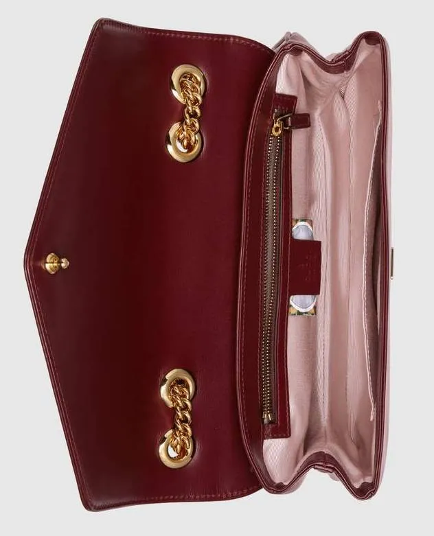 Medium Shoulder Bag with Tiger Head - Black, Red, Green, White