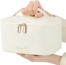 Meiyuuo Makeup Bag Cosmetic Bags for Women Ladies Zipper Pouch Makeup Organizer PU Leather Waterproof