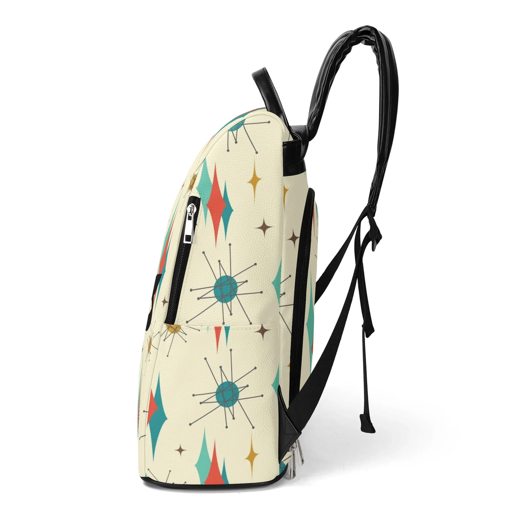 Mid Century Atomic Cat Franciscan Design,  Mid Mod  Travel Daypack Anti-theft Backpack